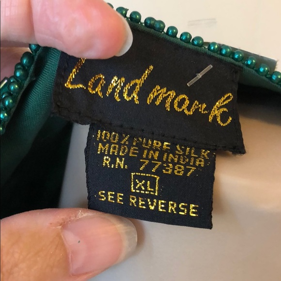 Vintage Green Beaded Blazer - Picture 7 of 10